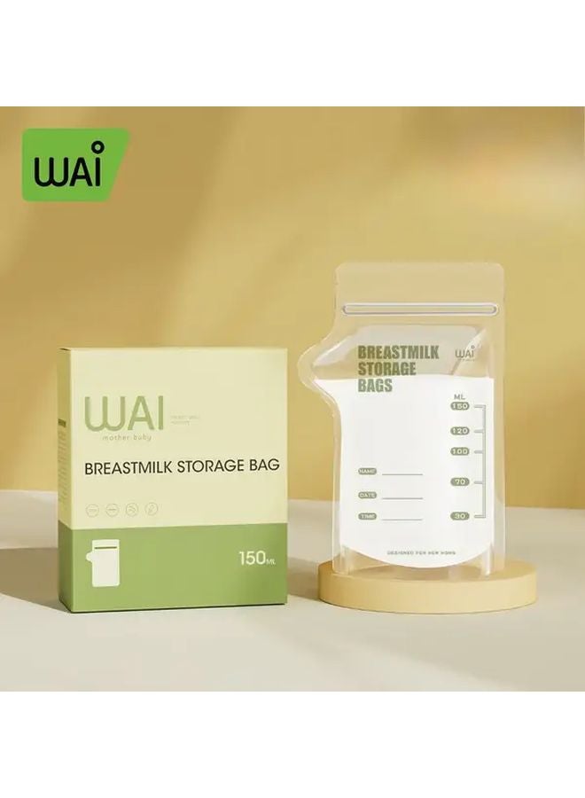 30 قطعة من أكياس تخزين حليب الأم القابلة للتخلص منها، مقاومة للتسرب مع علامات قياس، تصميم سهل التنظيف للاستخدام المنزلي والسفر - Image 1